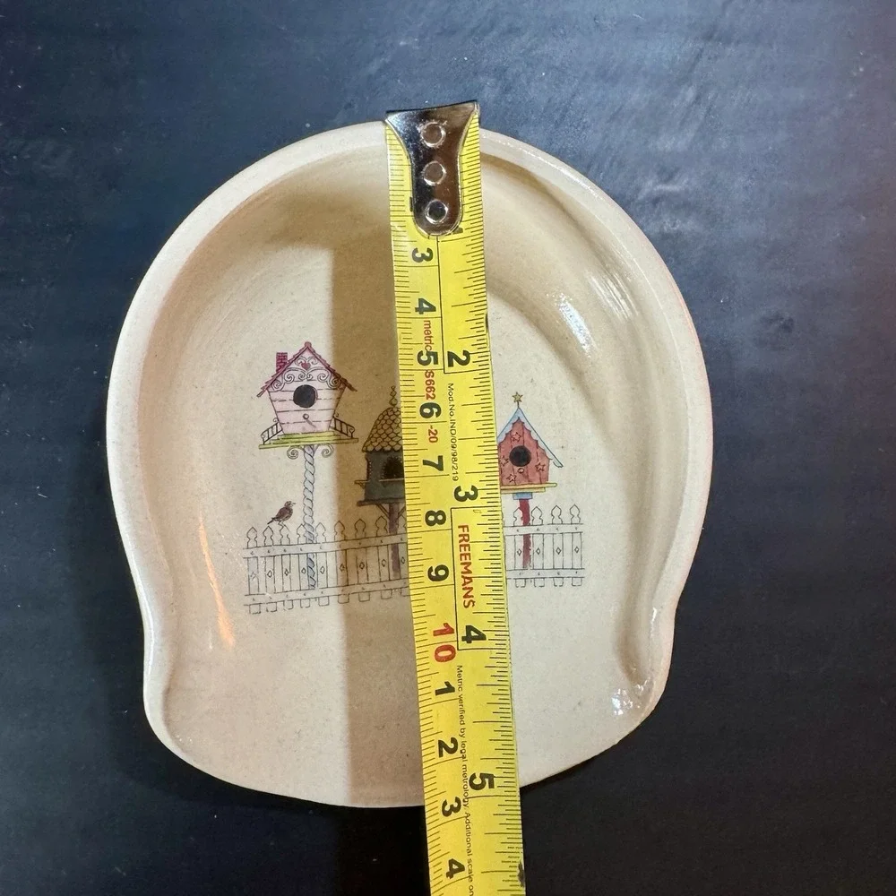 Vintage Shaker & Thangs Birdhouse Ceramic Spoon Rest Cottage‎ Core Kitchen